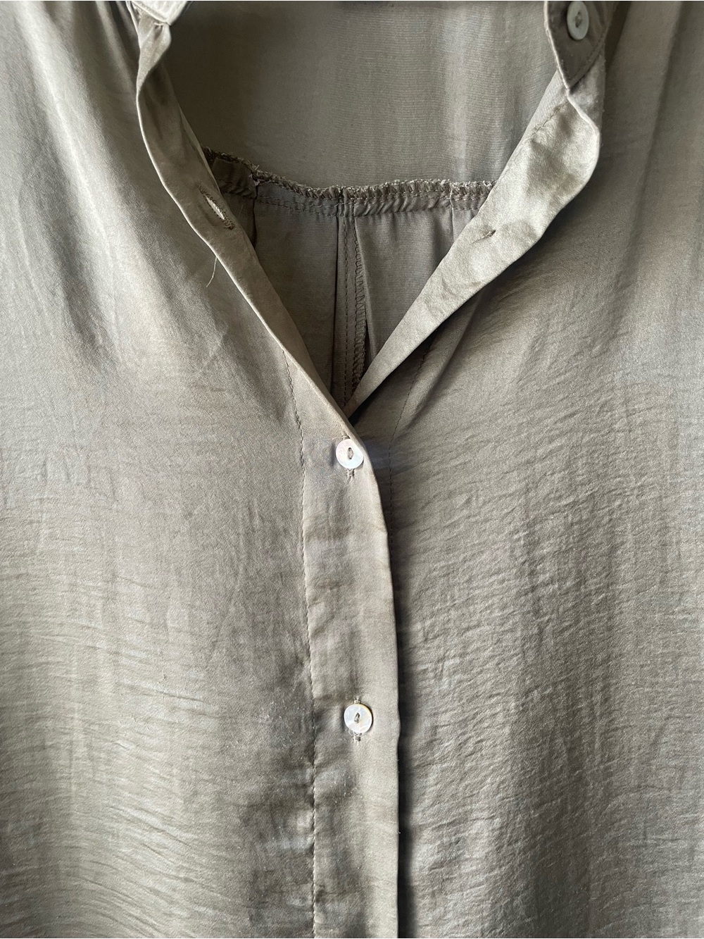 GGO Olive Relaxed Button-Down Tunic Shirt - Picture 3 of 8